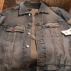 Womens Lee brand denim jacket size large.